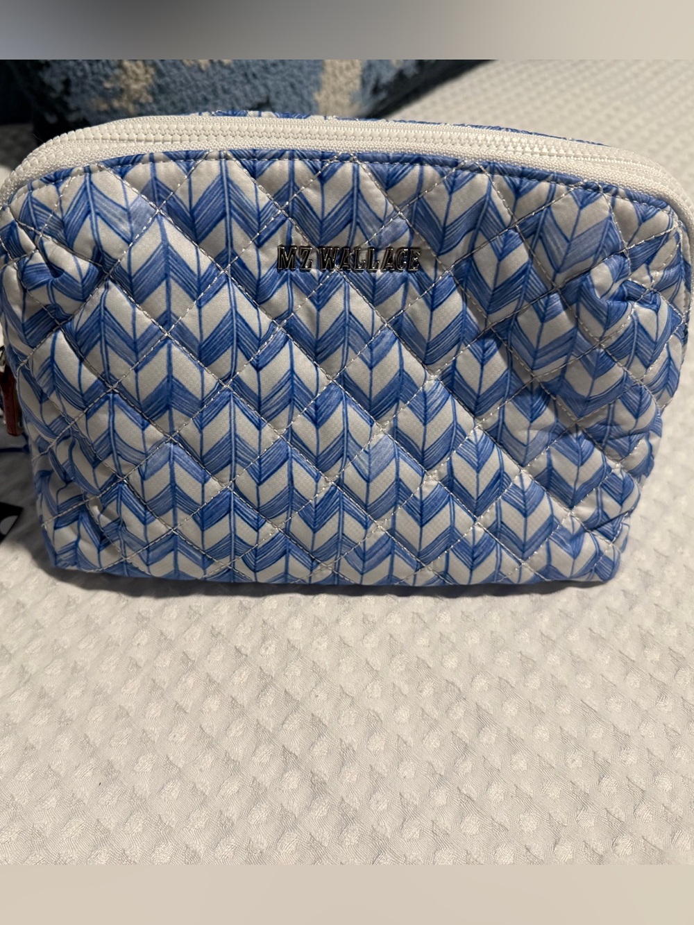 MZ Wallace Porcelain Blue/Multi Double Zip Cosmetic Bundle - Picture 12 of 16